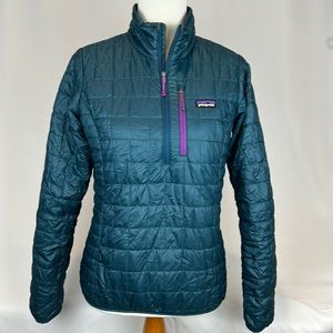 Women’s Patagonia Nano Puff Pullover Teal - Size Small